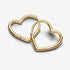 Pandora Gold Plated Asymmetrical Heart Hoop Earrings