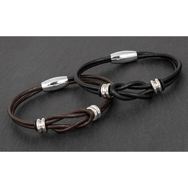 EQ For Men Knotted Leather Bracelet