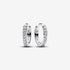 Pandora Sparkling Silver Huggie Hoop Earrings