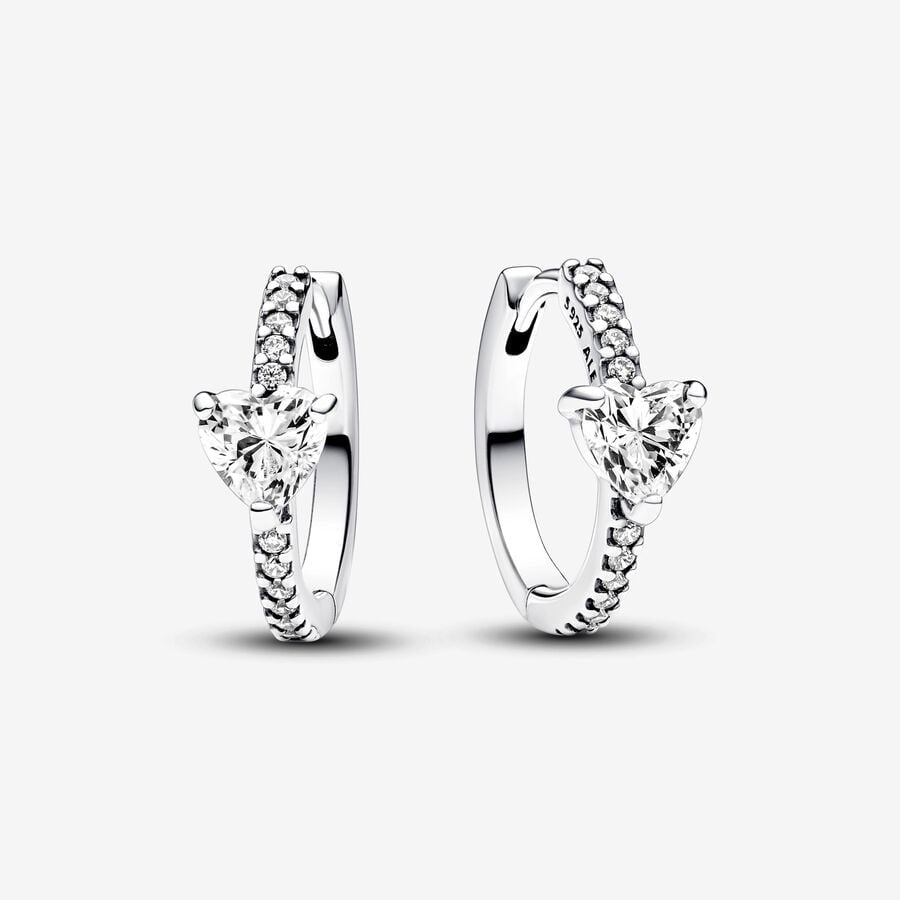 Pandora Sparkling Hearts Hoop Earrings