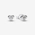 Pandora Talisman Sterling Silver Lab-grown Diamond Heart Earrings 0.30 Carat