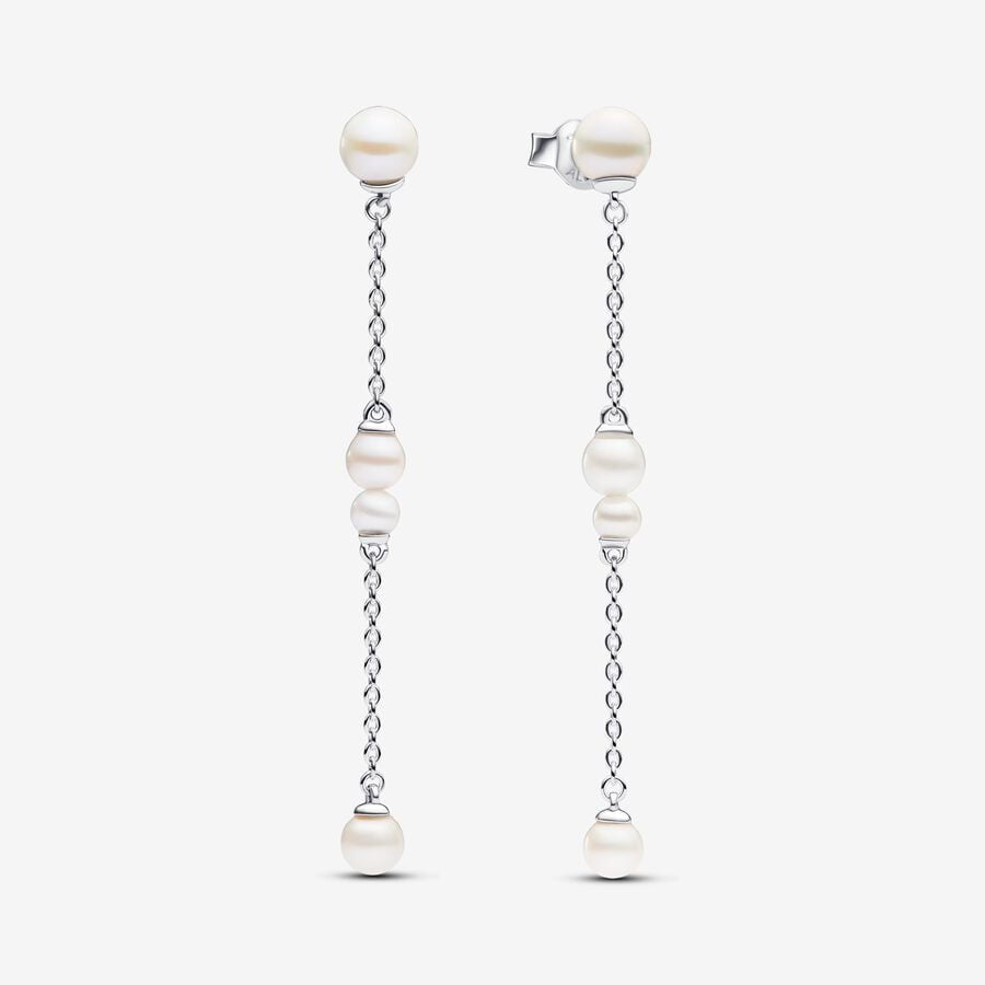 Pandora Treated Freshwater Cultured Pearl Drop Earrings