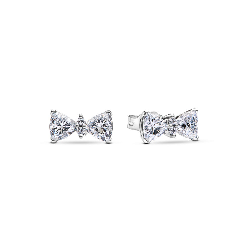 Pandora Sparkling Bow Stud Earrings