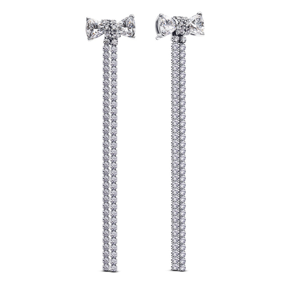 Pandora Pavé Sparkling Bow Drop Earrings