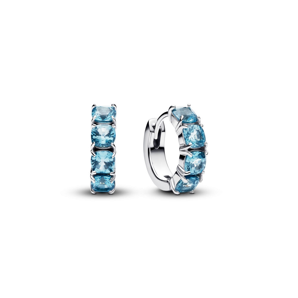 Pandora Aquamarine Blue Hoop