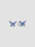 Pandora Blue Butterfly Stud Earrings