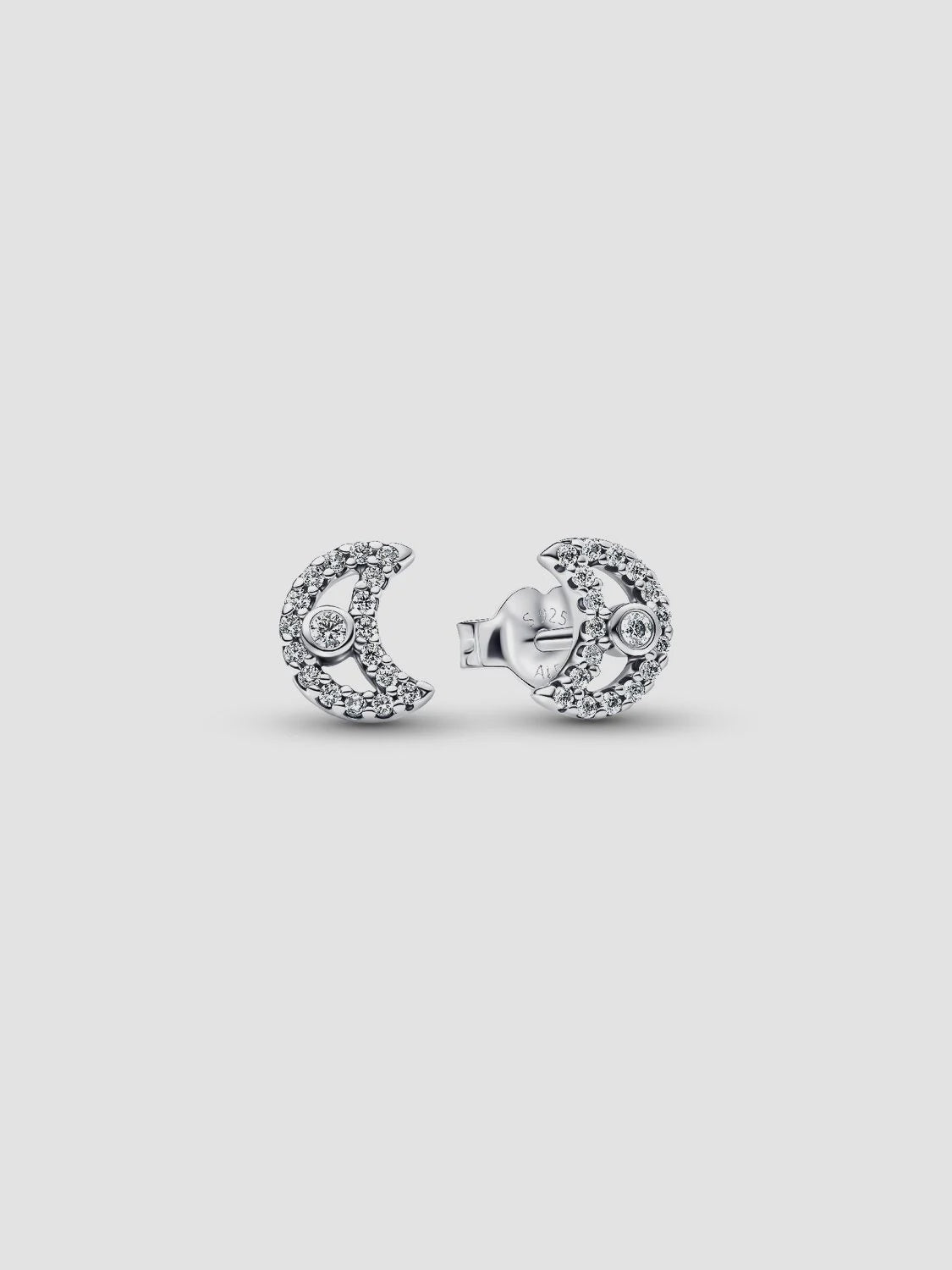 Pandora Sparkling Moon Stud Earrings