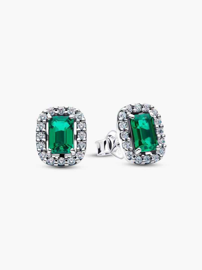 Pandora Sparkling Rectangular Stud Earrings
