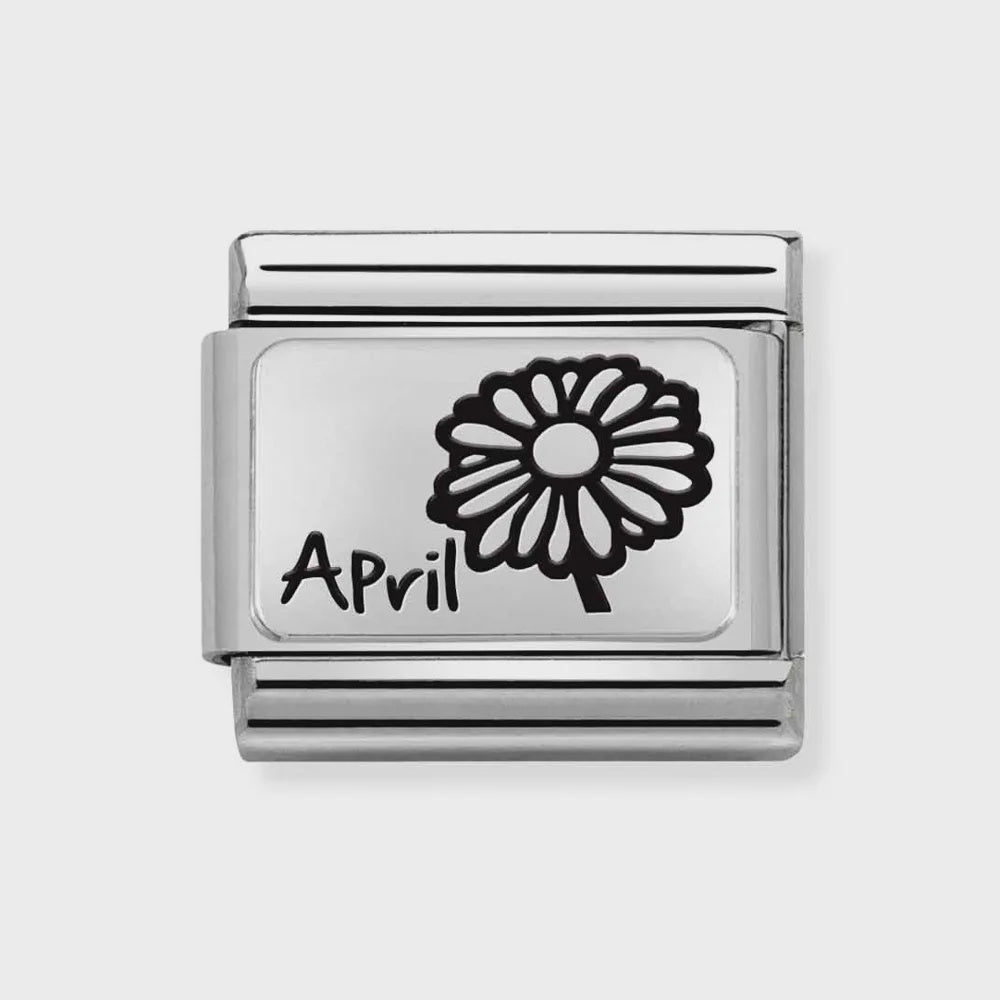 Nomination Silver April Flower Charm