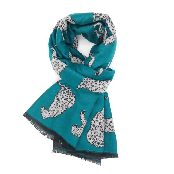 Pure Fashions Terrys Leopards Scarf Teal