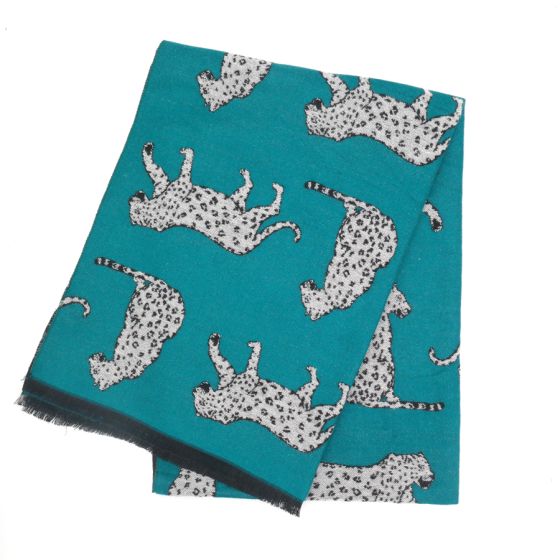 Pure Fashions Terrys Leopards Scarf Teal