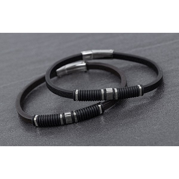 EQ For Men Flat Leather Bracelet