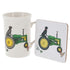 Emma Lawrence Green Tractor Mug & Coaster