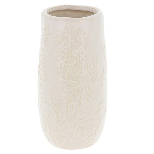 Meadow Sweet Cream Tapered Vase