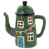 Village Pottery Teapot House Green Tealight