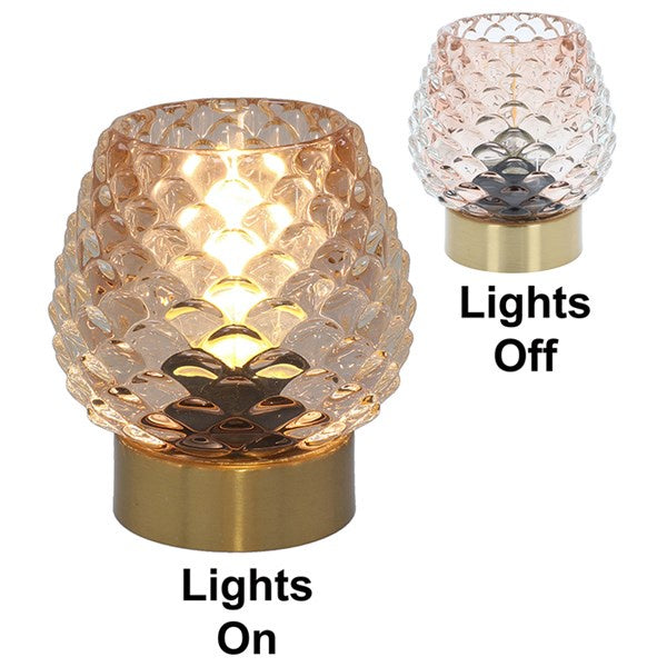 Luxe LED Lamp Pine Cone Pink