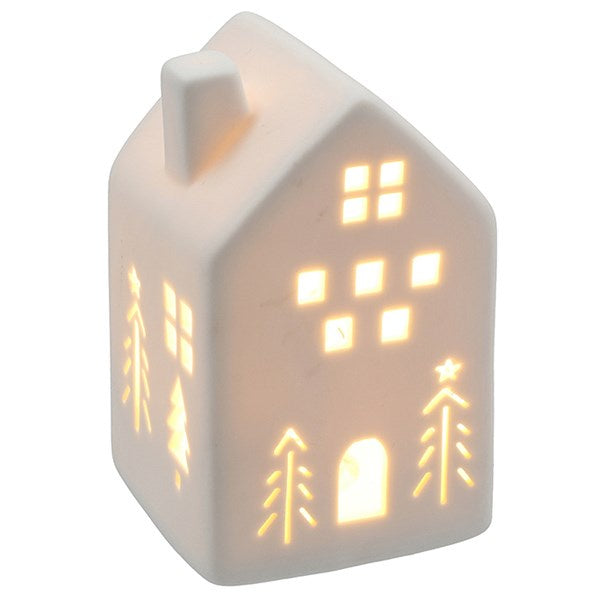 China White Xmas LED House Small