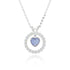 Candy Silver Plated Dangly Heart Circle Necklace