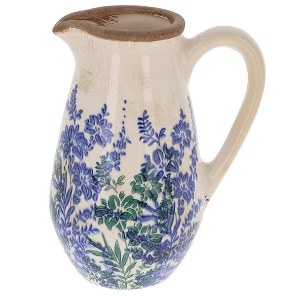 Indigo Garden Pitcher Vase