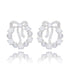 Pearl Wreath Silver Plated Earrings