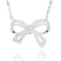 Eternal Bow Sparkle Bow Silver Plated Necklace