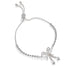 Eternal Bow Double Sparkle Bow Silver Plated Friendship Bracelet