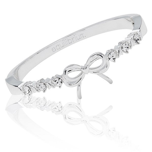 Eternal Bow Kisses Bow Silver Plated Bangle