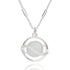 Moonstone Eternity Silver Plated Necklace Clear