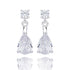 Pure Elegance Glam Teardrop Silver Plated Earrings