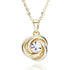 Love Knot Swirl Knot Gold Plated Necklace