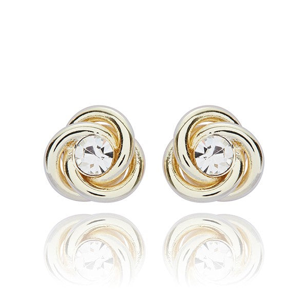 Love Knot Swirl Knot Gold Plated Earrings