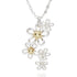 Filigree Two Tone Daisies Necklace