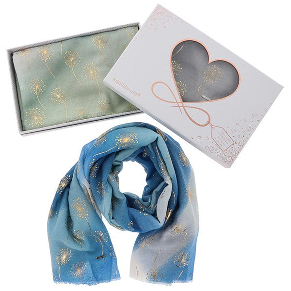 Dandelion Clock Foil Boxed Scarf