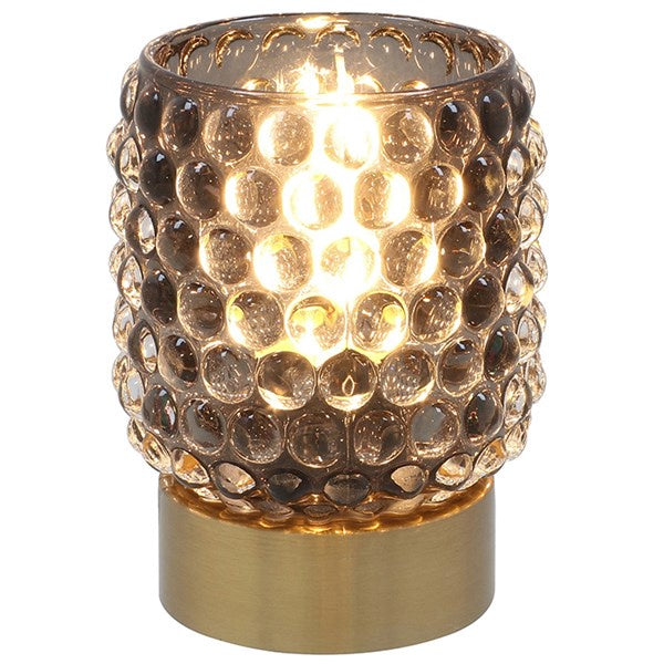 Luxe LED Tall Lamp Bead Grey