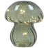 Handblown LED Mushroom Clear Green