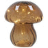 Handblown LED Mushroom Clear Brown