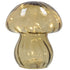 Handblown LED Mushroom Clear Amber