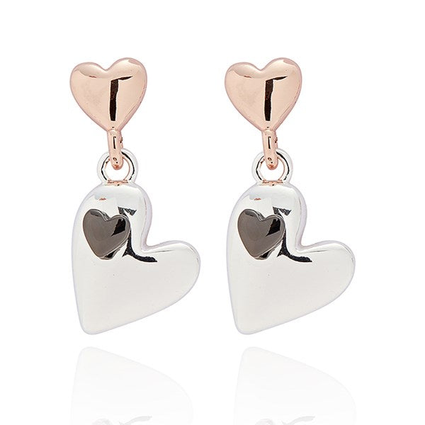 Mixed Metal Many Hearts Earrings