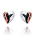 Mixed Metal Glam Heart Earrings