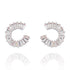 Equestrian Modern Horseshoe Silver Plated Earrings