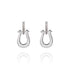 Equestrian Ornate Horseshoe Silver Plated Earrings
