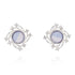 Candy Sparkle Swirl Silver Plated Earrings