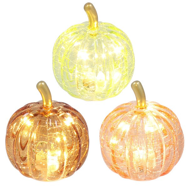 Diamond Cut LED Pumpkin Small Assorted Colours