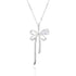 Eternal Bow Heart Chic Silver Plated Necklace
