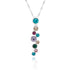 Glam Rox Silver Plated Contemporary Waterfall Necklace
