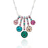 Glam Rox Silver Plated Vibrant Drops Necklace
