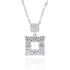 Geometric Glam Square Silver Plated Necklace 2