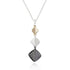 Mixed Metal Three Drops Necklace