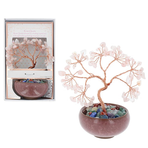 Ornate Chakra Tree Rose Quartz