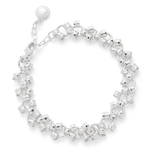 Contemporary Silver Plated Shimmer Bracelet